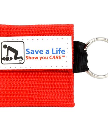 CPR Keychain Face Shield Emergency - One-Way Valve Breathing Barrier