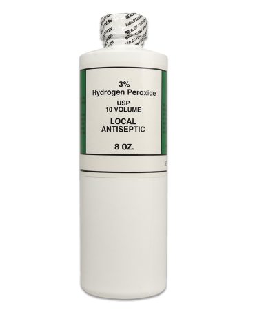 Hydrogen peroxide, 3% 8 oz. plastic bottle, 1 ea.