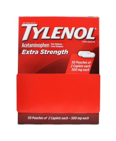 Extra-Strength Tylenol, 100/box
