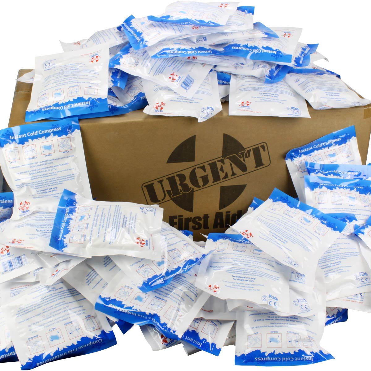 Bulk Cold Compresses Case of 125 - Instant Activate 4" x 5"