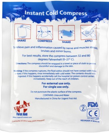 Instant Cold Compress First Aid - 4" x 5" Single Pack