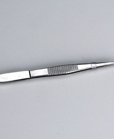 Deluxe Tweezers, 4-1/2" Stainless Steel, Pointed Edge, 1 each