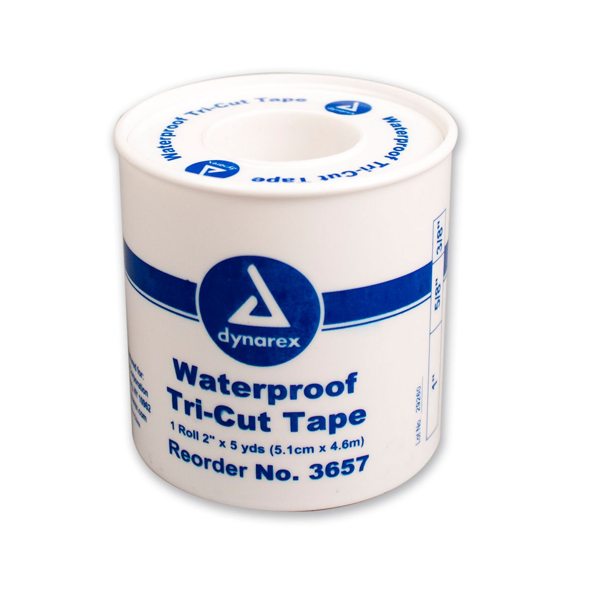 First Aid Tape, 3-Cut (Tri-Cut) Plastic Spool - Multi-Width Medical Tape