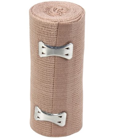 4" x 5 Yard Elastic Bandage with 2 Fasteners - Ace-Style Compression Wrap