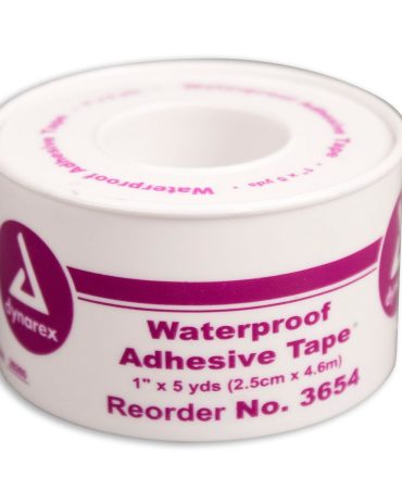 1 Inch x 5 Yard Waterproof Medical Tape - Plastic Spool