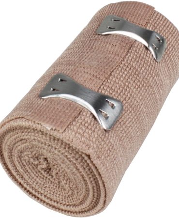 3" x 5 Yard Elastic Bandage with 2 Fasteners - Latex Free Ace-Style Compression Wrap