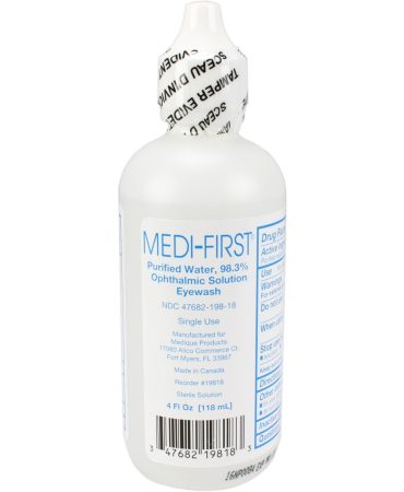 Eye Wash Solution 4 oz Twist Off Tab - Sterile Isotonic
