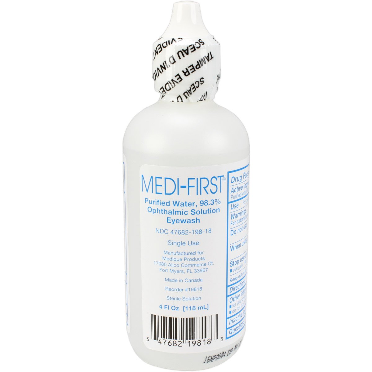 Eye Wash Solution 4 oz Twist Off Tab - Sterile Isotonic