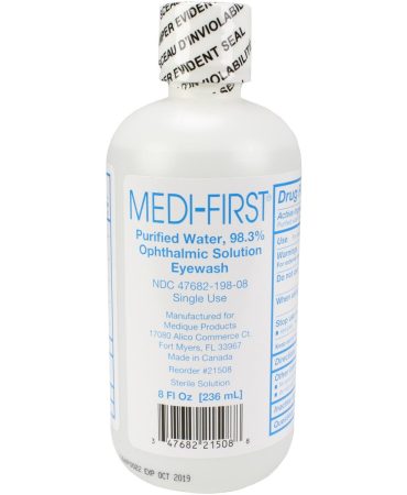 Eye Wash Solution 8 oz Bottle - First Aid Eye Care