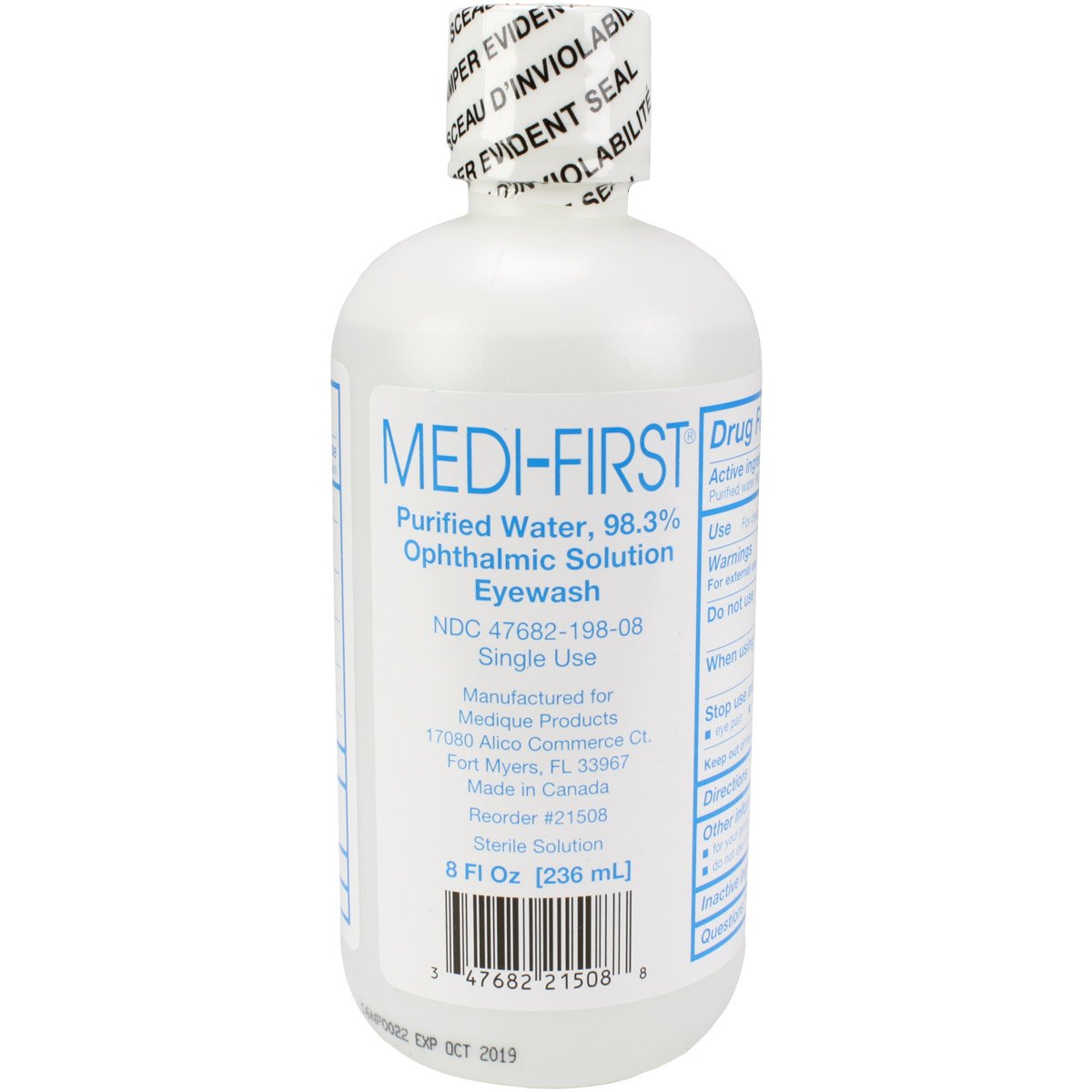 Eye Wash Solution 8 oz Bottle - First Aid Eye Care