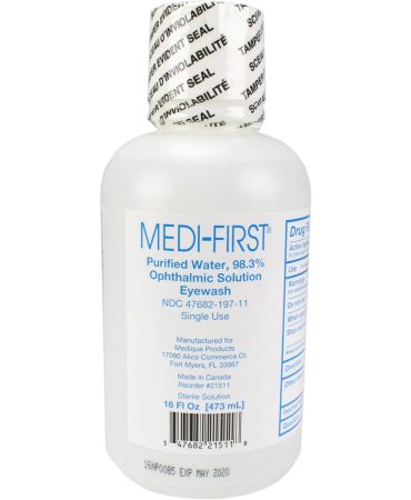 Eye Wash Solution 16 oz Bottle - Workplace Eye Irrigation