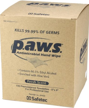 5"x8" Personal Antimicrobial (Kills Germs) Wipes, 100 per box