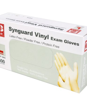 Powder Free Vinyl Exam Gloves - Large, 100/Bx