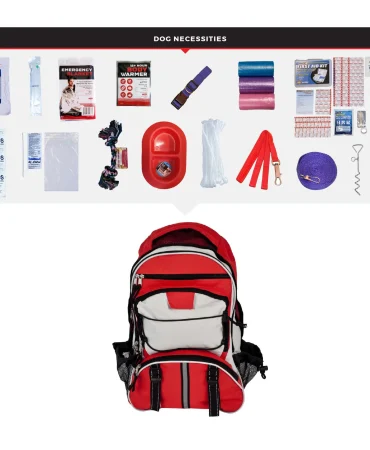 Deluxe Dog Survival Kit - Emergency Pet Preparedness Backpack