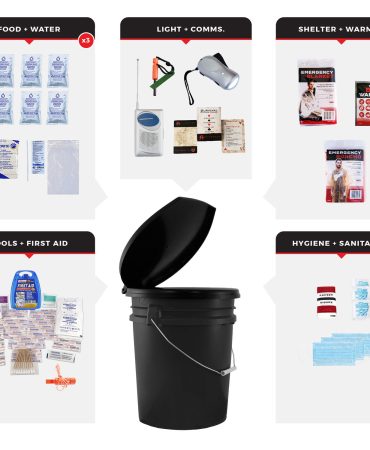 3 Person Necessity Survival Kit Bucket and Lid - 72 Hour Emergency Kit