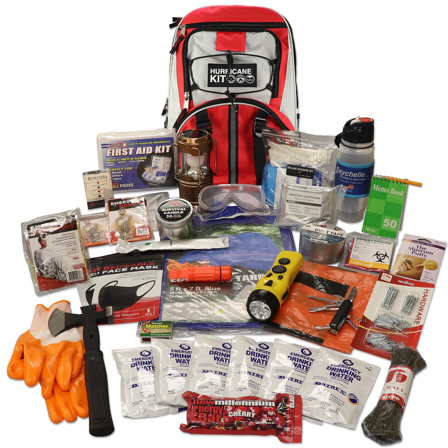 Hurricane Emergency Kit - Survival Backpack with Water Purification