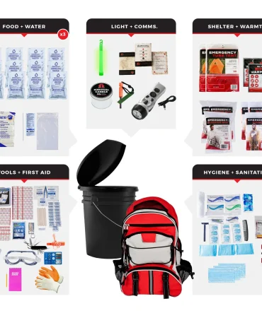 3 Person Comfort Survival Kit Bucket and Lid - 72 Hour Emergency Kit