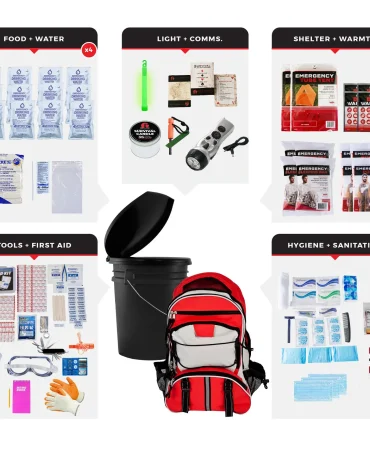 4 Person Comfort Survival Kit Bucket and Lid - 72 Hour Emergency Kit