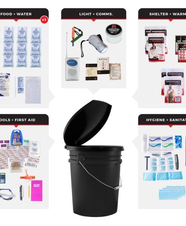 3 Person Essential Survival Kit Bucket and Lid - 72 Hour Emergency Kit