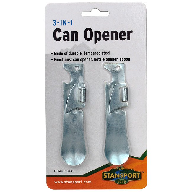 3-Way Can Opener 2-Pack - Can Opener, Bottle Opener, and Spoon