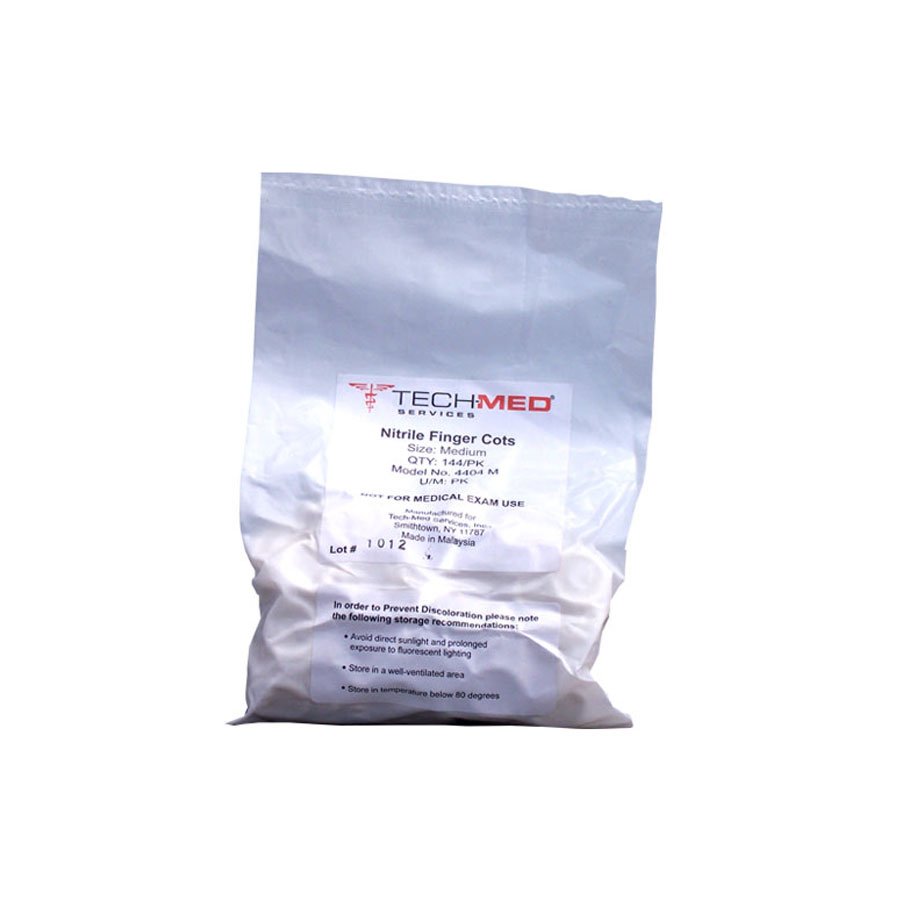 Latex Free Finger Cots - Medium, Bag of 144