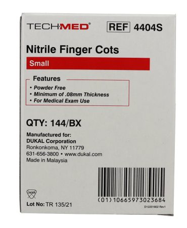 Latex Free Finger Cots - Small, Box of 144