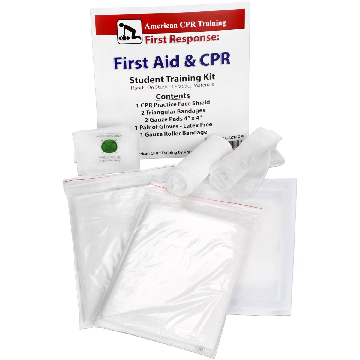 CPR and First Aid Student Training Kit - 8 Piece Combo Pack