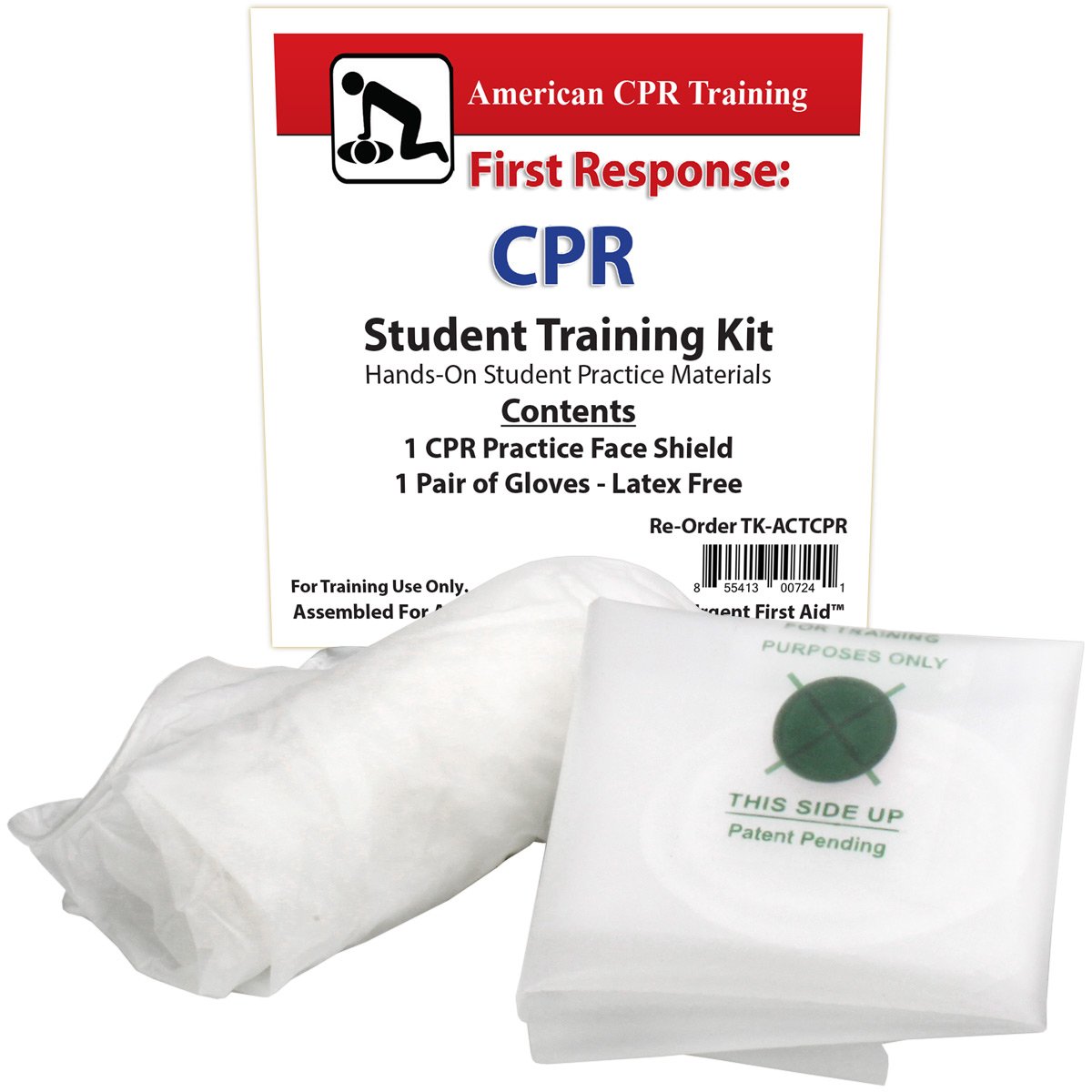 CPR Student Training Kit 3 Piece - Face Shield and Gloves