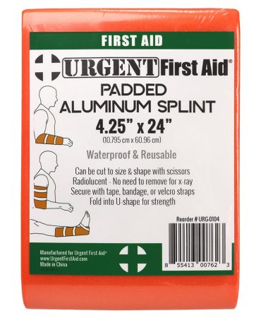 Padded Splint First Aid Reusable - Aluminum Multi-Purpose 4.25" x 24"