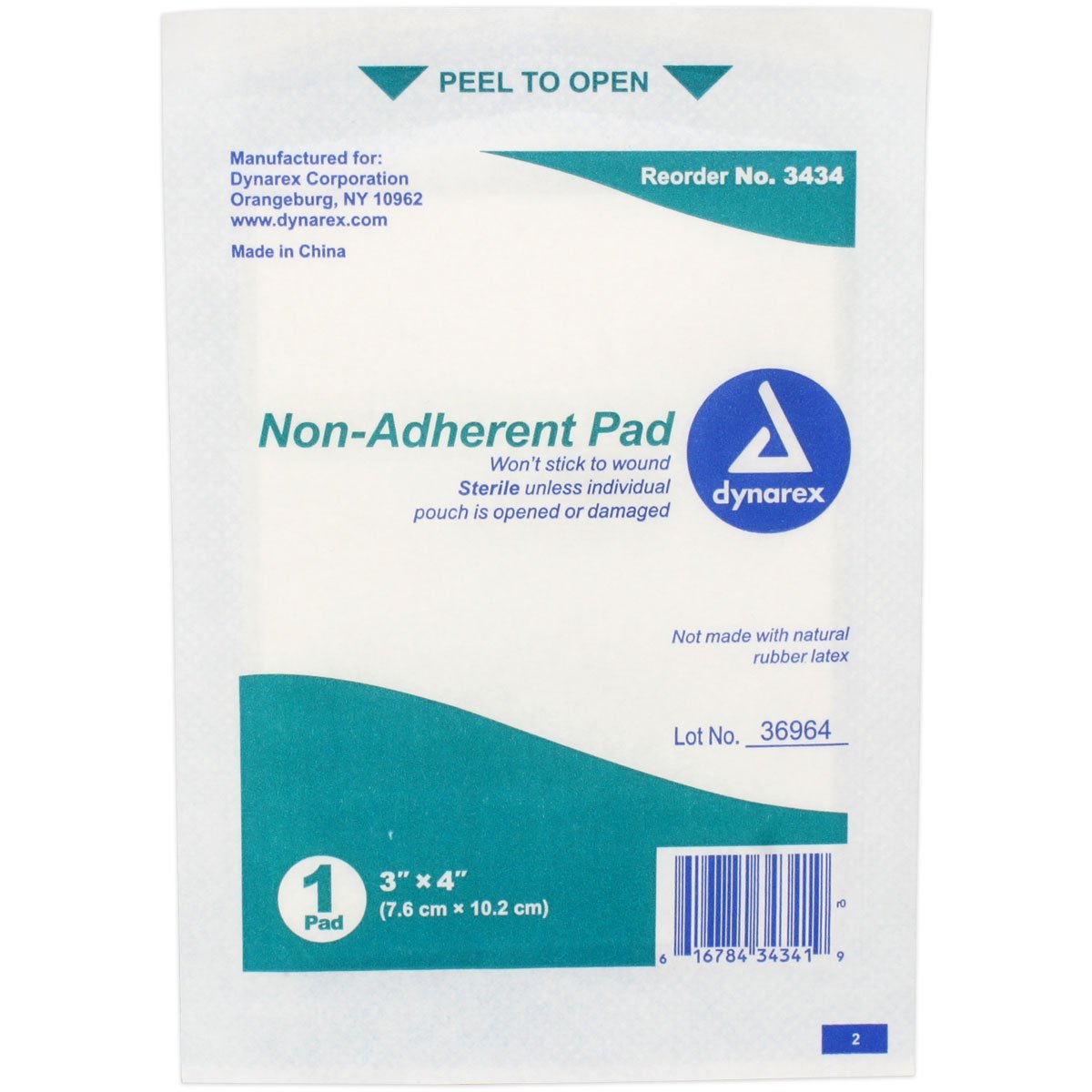 3" x 4" Non-Adherent Sterile Wound Pads - 50 Per Bag for Emergency First Aid - Image 3