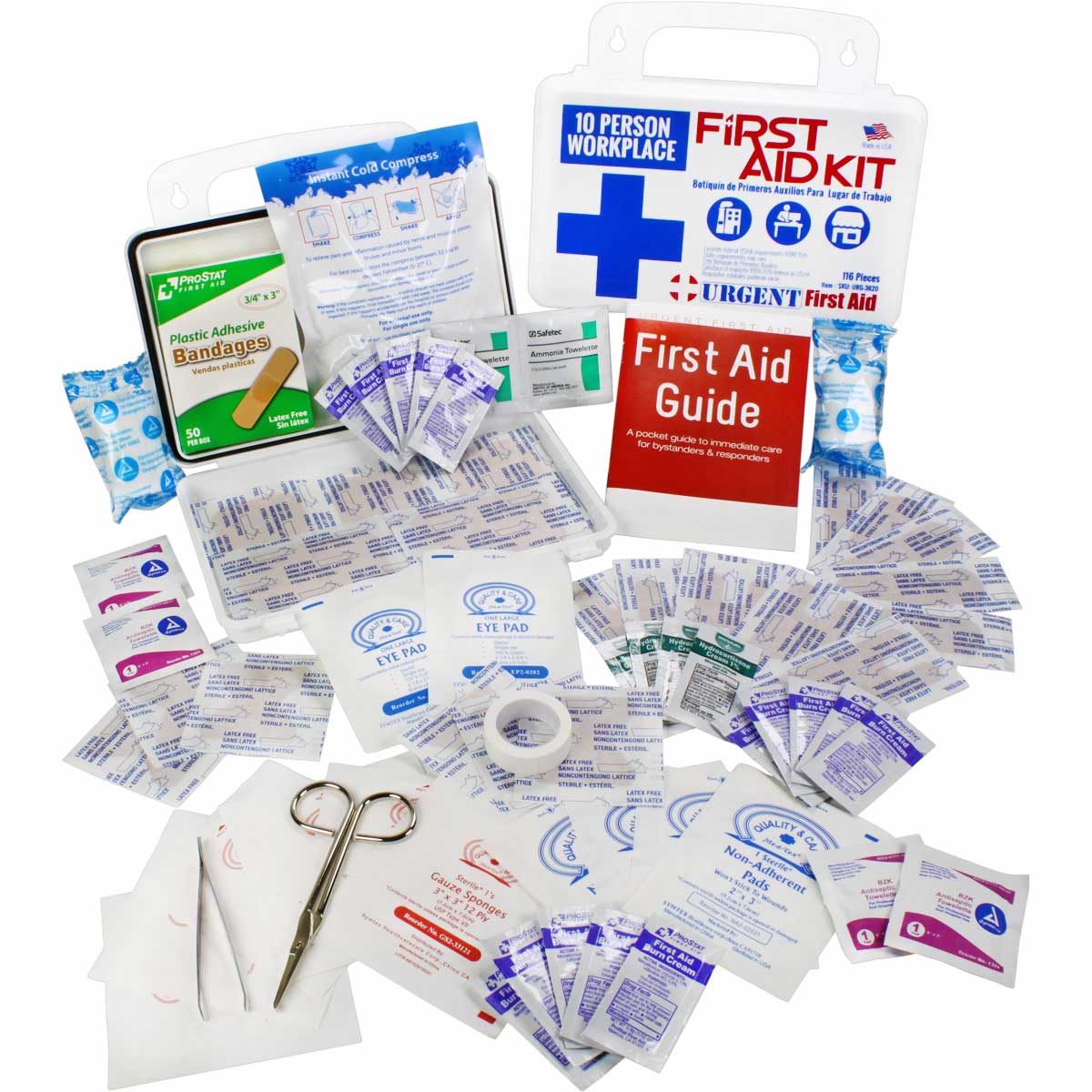 10 Person 116 Piece Bulk Workplace First Aid Kit - OSHA