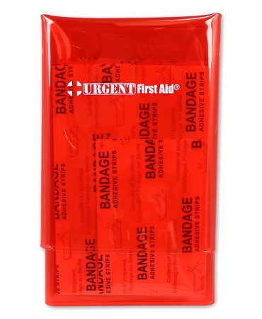 Mini Folding First Aid Pack, Red, Urgent First Aid, 18 Pieces