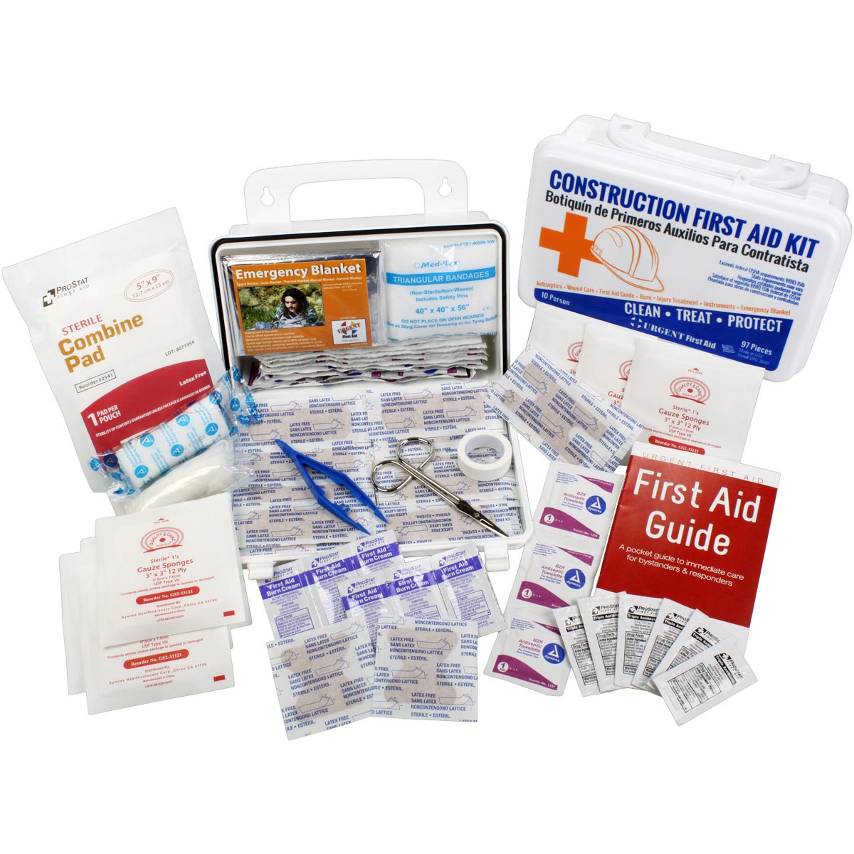OSHA Contractors First Aid Kit - 10 Person Job Site 97pc