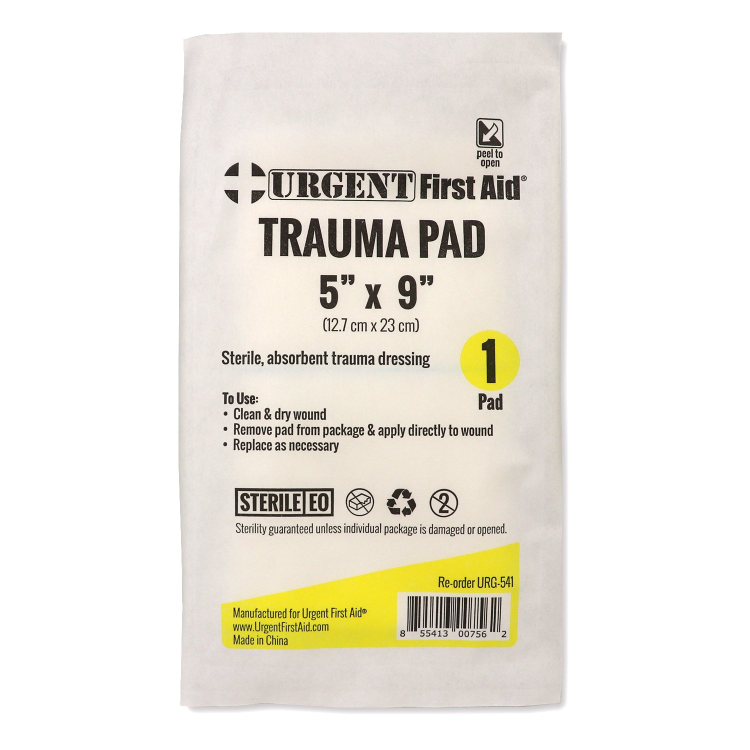 Trauma Dressing Pad 5 x 9 Inch Sterile - Emergency Wound Care