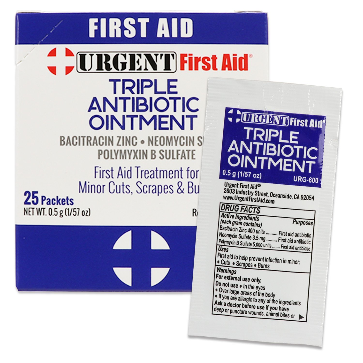 Triple Antibiotic Ointment Packets 25 Count - ANSI Compliant
