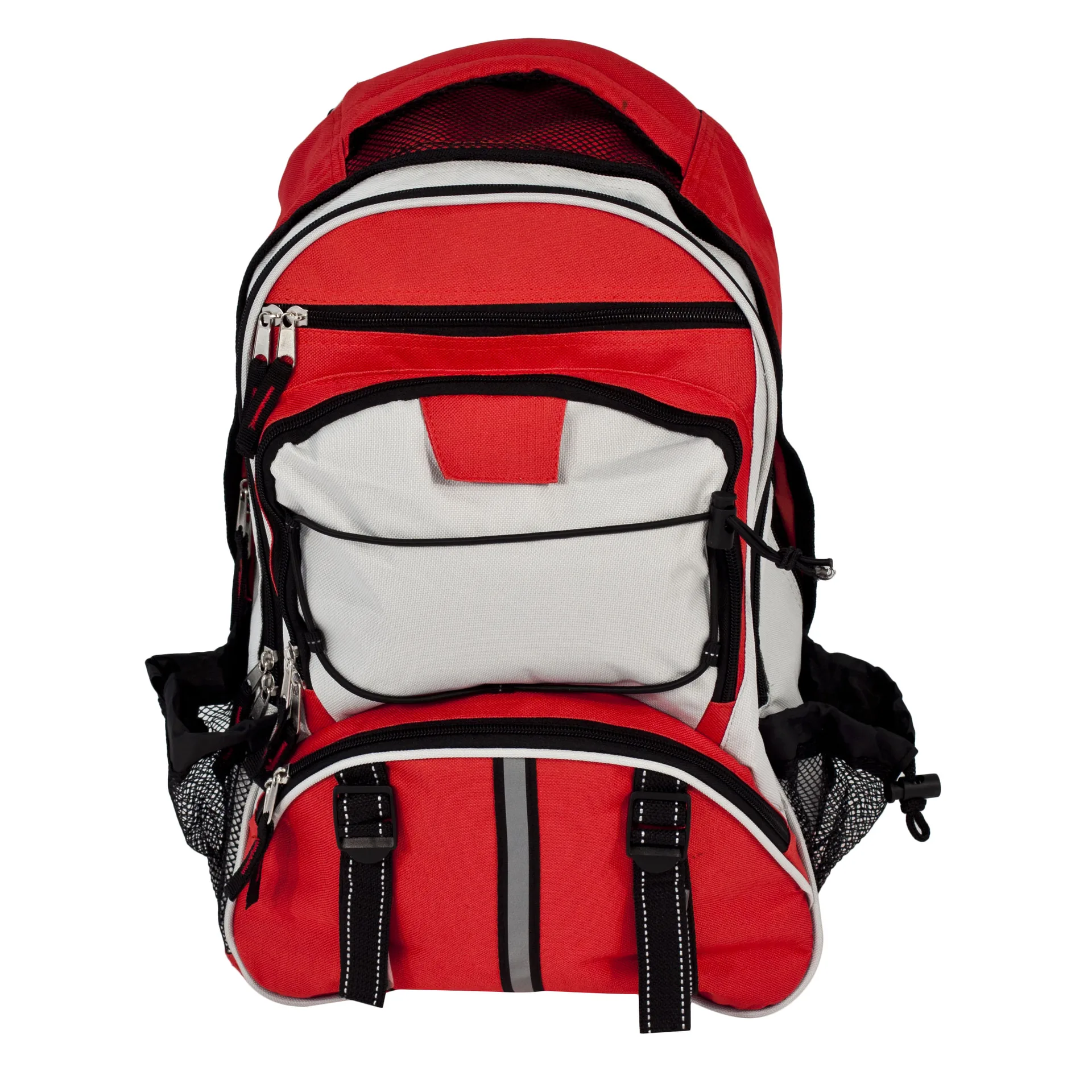 Elite Multi-Pocket Hikers Backpack Red - Emergency Bug Out Bag