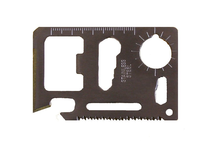 11-Function Credit Card Multitool - Wallet-Sized Survival Tool