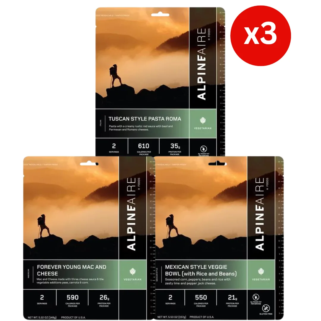 AlpineAire 72 Hour Emergency Food Bundle - Vegetarian & Gluten Free